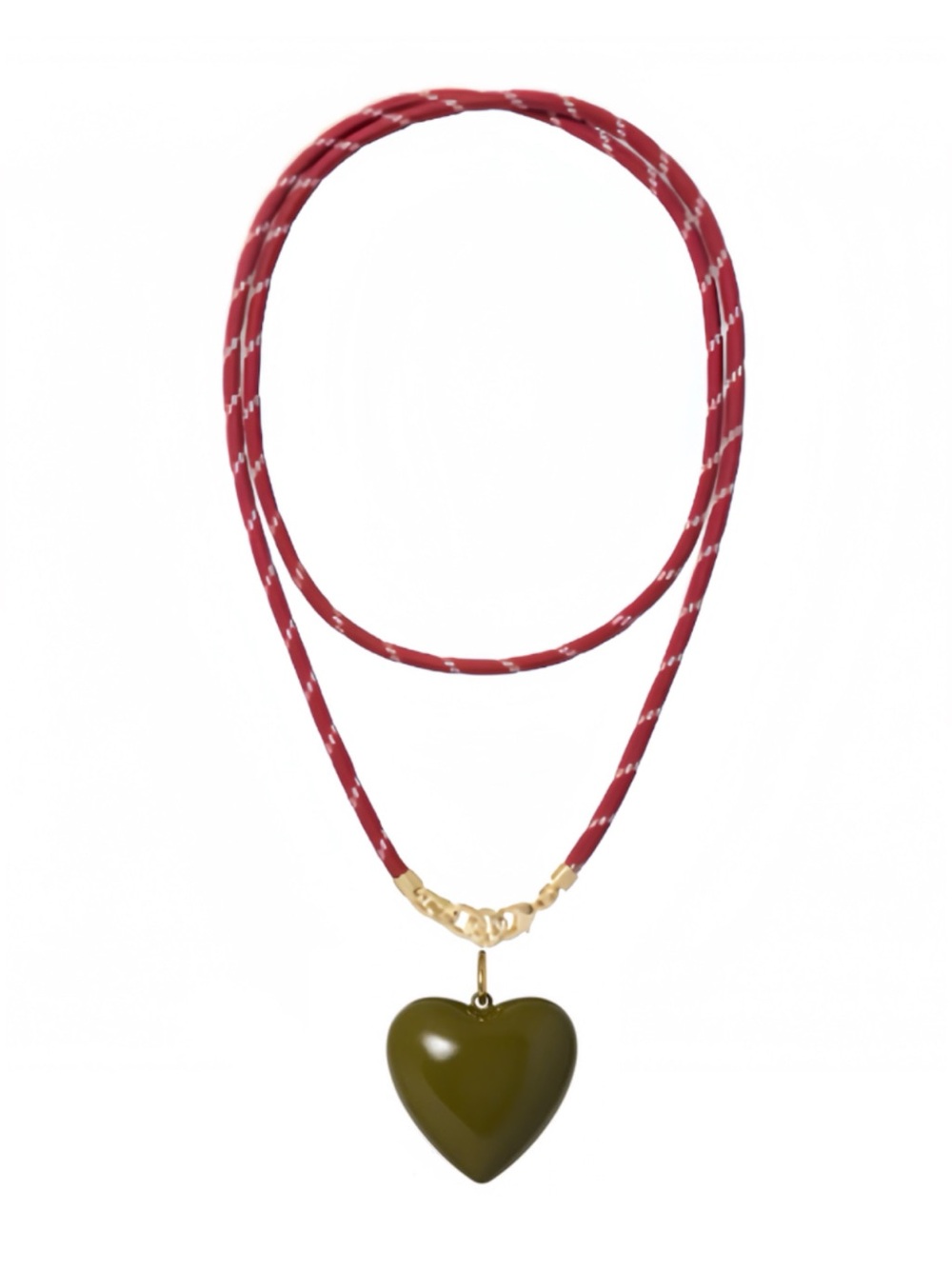 Roxanne Assoulin The Long Happy Cord Charm Necklace Burgundy Cord Olive
Charm